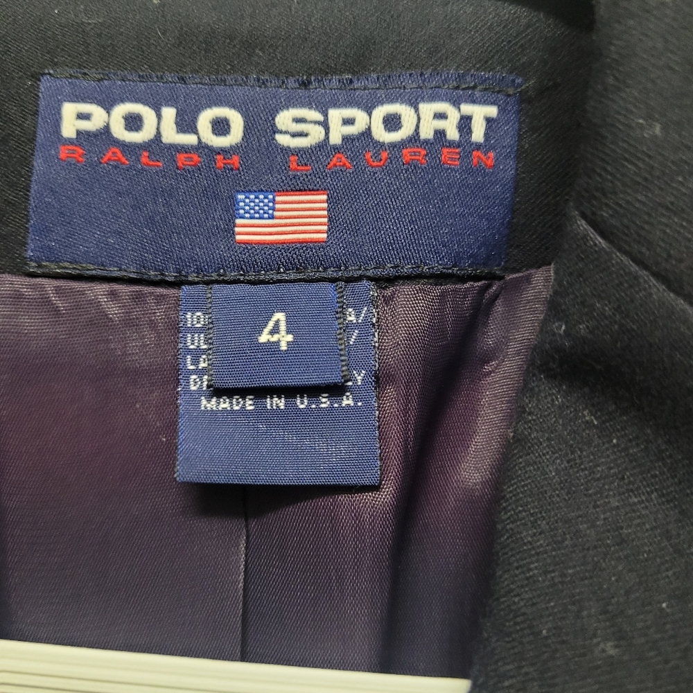 Vintage Polo Sport Ralph Lauren Double Breasted Wool Blazer Women's Size 4 - Picture 5 of 11